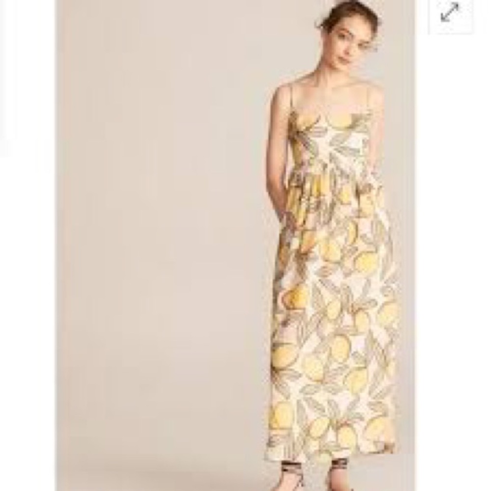 Rebecca Taylor Lemon Print Maxi Dress size 12